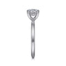 Cari - 14K White Gold Round Diamond Engagement Ring - 0.05 ct