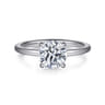 Cari - 14K White Gold Round Diamond Engagement Ring - 0.06 ct