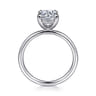 Cari - 14K White Gold Round Diamond Engagement Ring - 0.06 ct