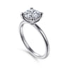 Cari - 14K White Gold Round Diamond Engagement Ring - 0.06 ct