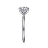 Cari - 14K White Gold Round Diamond Engagement Ring - 0.06 ct