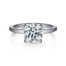 Cari - 14K White Gold Round Diamond Engagement Ring - 0.07 ct