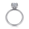 Cari - 14K White Gold Round Diamond Engagement Ring - 0.07 ct