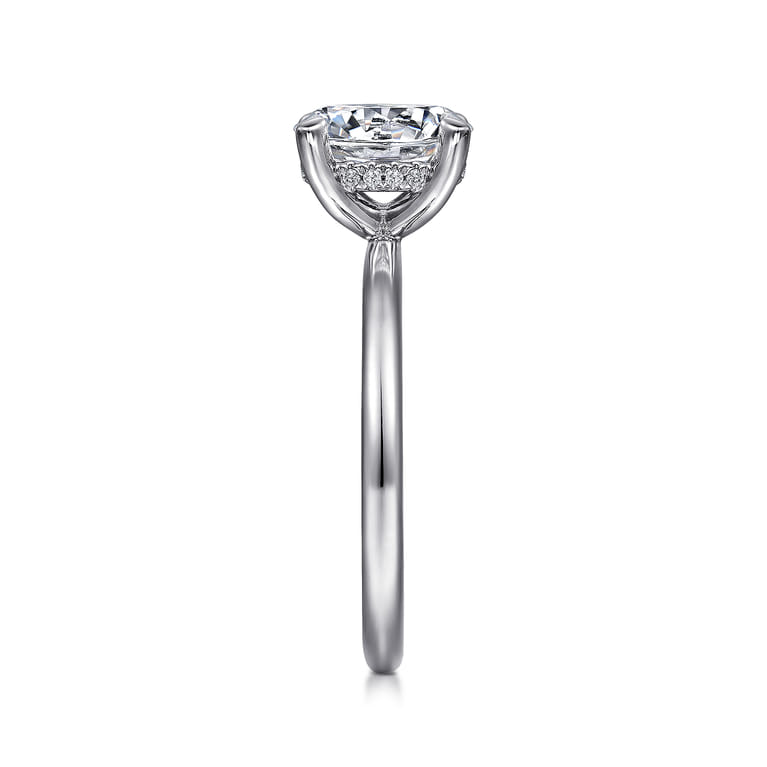 Cari - 14K White Gold Round Diamond Engagement Ring - 0.07 ct - Shot 5