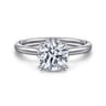 Rainah - 14K White Gold Round Diamond Engagement Ring - 0.11 ct