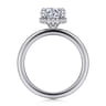 Rainah - 14K White Gold Round Diamond Engagement Ring - 0.11 ct