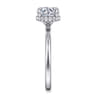 Rainah - 14K White Gold Round Diamond Engagement Ring - 0.11 ct