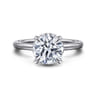 Rainah - 14K White Gold Round Diamond Engagement Ring - 0.12 ct