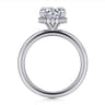 Rainah - 14K White Gold Round Diamond Engagement Ring - 0.12 ct
