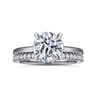 Rainah - 14K White Gold Round Diamond Engagement Ring - 0.12 ct