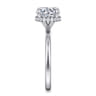 Rainah - 14K White Gold Round Diamond Engagement Ring - 0.12 ct