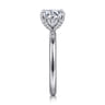 Daniele - 14K White Gold Round Solitaire Diamond Engagement Ring - 0.14 ct