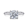 Daniele - 14K White Gold Round Solitaire Diamond Engagement Ring - 0.16 ct