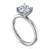 Daniele - 14K White Gold Round Solitaire Diamond Engagement Ring - 0.16 ct