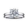 Daniele - 14K White Gold Round Solitaire Diamond Engagement Ring - 0.16 ct