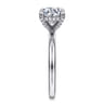 Daniele - 14K White Gold Round Solitaire Diamond Engagement Ring - 0.16 ct
