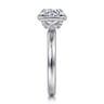 Deedie - 14K White Gold Bezel Prong Round Diamond Engagement Ring - 0.13 ct