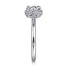 Catallina - 14K White Gold Bezel Prong Round Diamond Engagement Ring - 0.17 ct