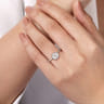 Catallina - 14K White Gold Bezel Prong Round Diamond Engagement Ring - 0.17 ct