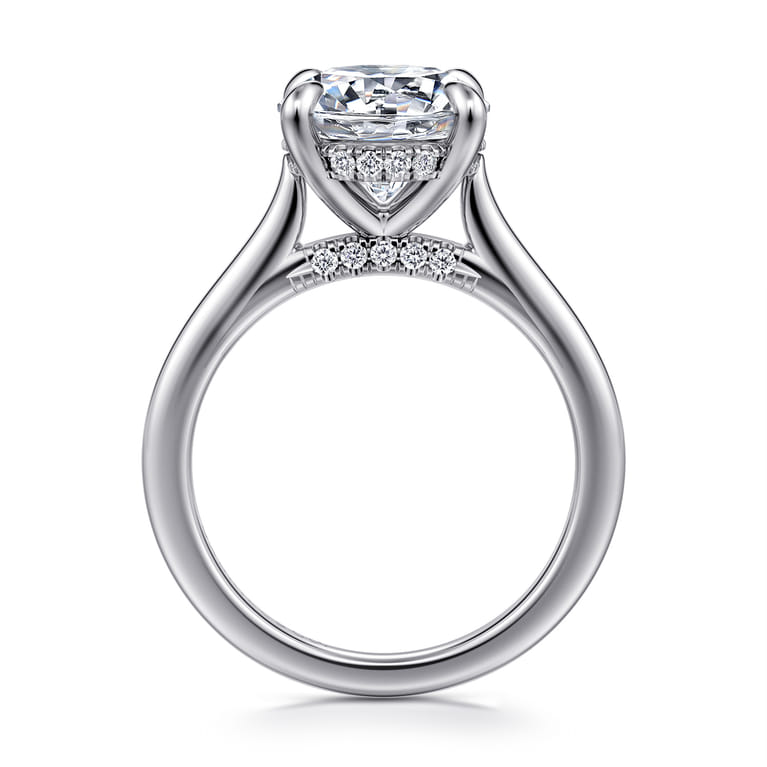 Ericka - 14K White Gold Round Diamond Engagement Ring - 0.15 ct - Shot 2