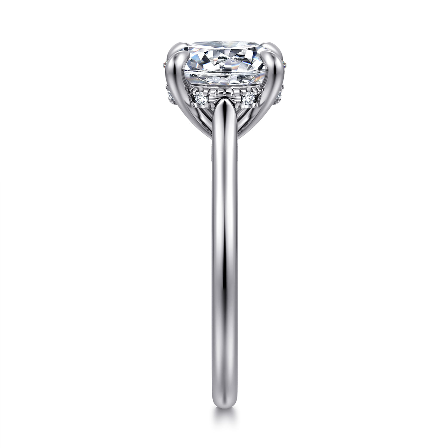 Ericka - 14K White Gold Round Diamond Engagement Ring - 0.15 ct - Shot 4