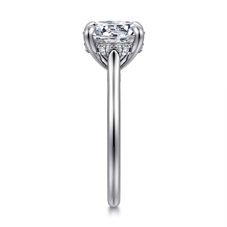 Ericka - 14K White Gold Round Diamond Engagement Ring - 0.15 ct - Shot 4