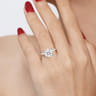 Ericka - 14K White Gold Round Diamond Engagement Ring - 0.15 ct