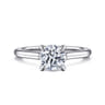 Ericka - 14K White Gold Round Diamond Engagement Ring - 0.11 ct
