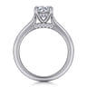Ericka - 14K White Gold Round Diamond Engagement Ring - 0.11 ct