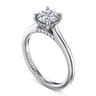 Ericka - 14K White Gold Round Diamond Engagement Ring - 0.11 ct
