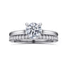 Ericka - 14K White Gold Round Diamond Engagement Ring - 0.11 ct