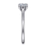 Ericka - 14K White Gold Round Diamond Engagement Ring - 0.11 ct