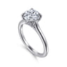Ericka - 14K White Gold Round Solitaire Diamond Engagement Ring - 0.12 ct