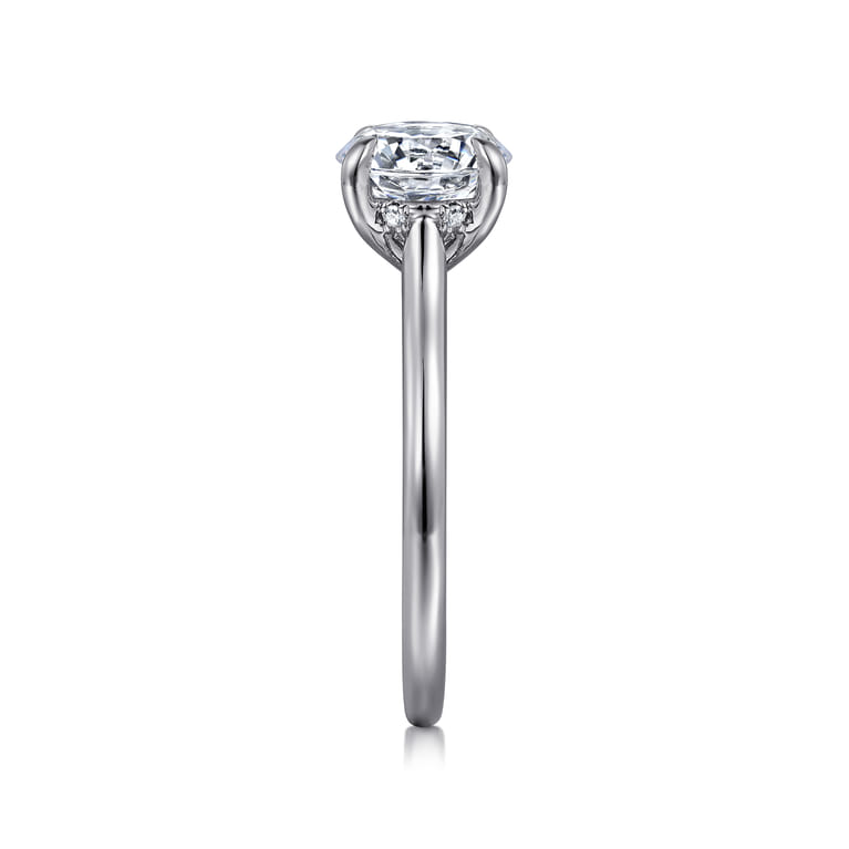 Ericka - 14K White Gold Round Solitaire Diamond Engagement Ring - 0.12 ct - Shot 5