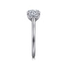 Ericka - 14K White Gold Round Solitaire Diamond Engagement Ring - 0.12 ct