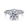 Aldon - 14K White Gold Round Diamond Engagement Ring - 0.14 ct