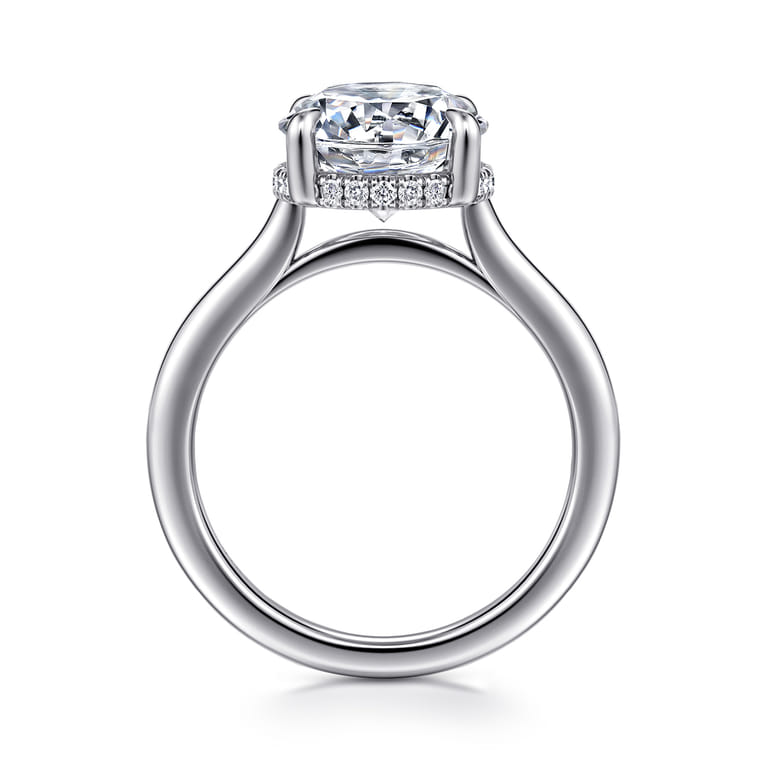 Aldon - 14K White Gold Round Diamond Engagement Ring - 0.14 ct - Shot 2