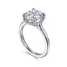 Aldon - 14K White Gold Round Diamond Engagement Ring - 0.14 ct