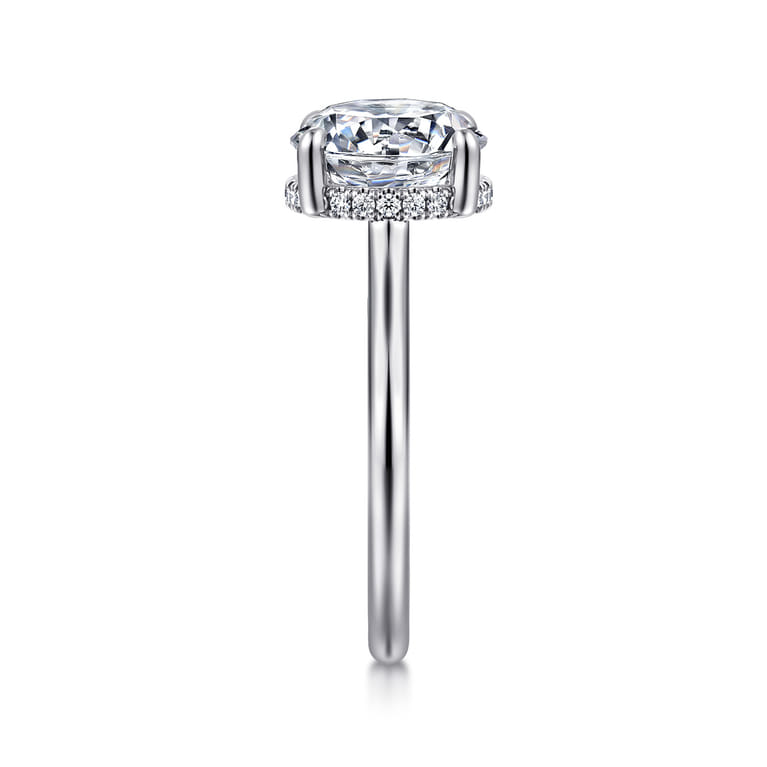 Aldon - 14K White Gold Round Diamond Engagement Ring - 0.14 ct - Shot 4
