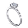 Aldon - 14K White Gold Round Diamond Engagement Ring - 0.07 ct