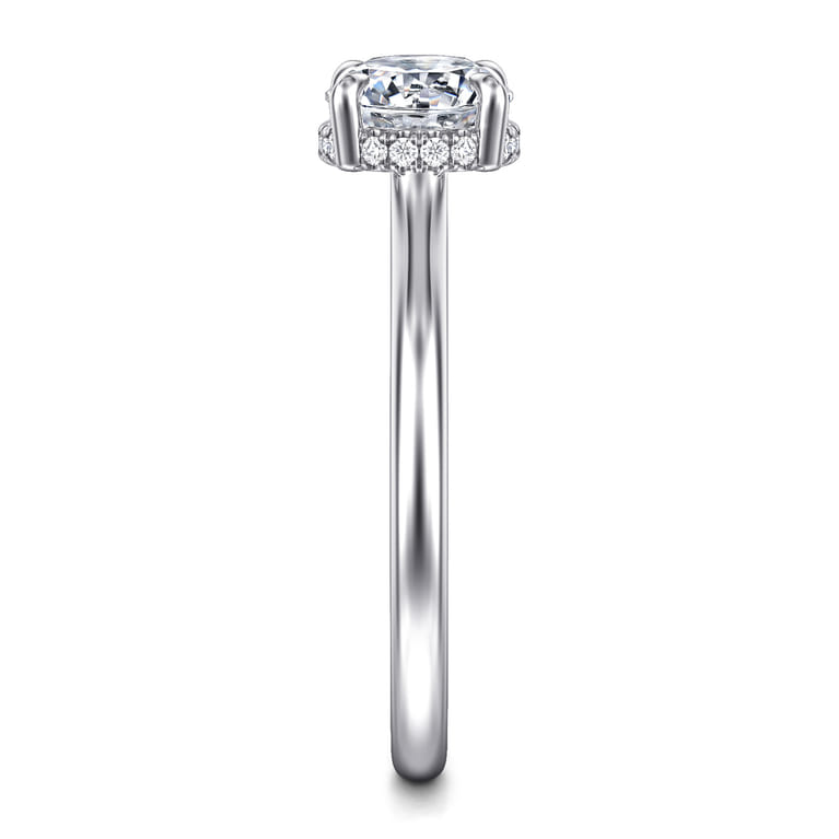 Aldon - 14K White Gold Round Diamond Engagement Ring - 0.07 ct - Shot 5