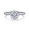 Aldon - 14K White Gold Round Diamond Engagement Ring - 0.08 ct