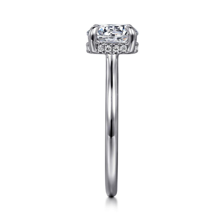 Aldon - 14K White Gold Round Diamond Engagement Ring - 0.08 ct - Shot 5