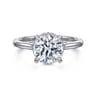 Aldon - 14K White Gold Round Diamond Engagement Ring - 0.1 ct