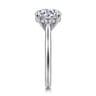 Badia - 14K White Gold Round Solitaire Diamond Engagement Ring - 0.08 ct