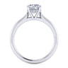 Badia - 14K White Gold Round Solitaire Diamond Engagement Ring - 0.05 ct