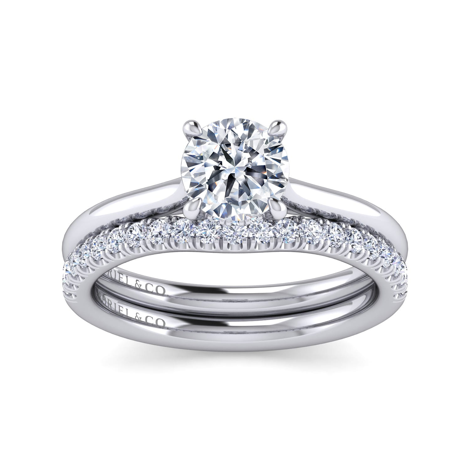 Badia - 14K White Gold Round Solitaire Diamond Engagement Ring - 0.05 ct - Shot 4