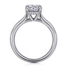 Badia - 14K White Gold Round Solitaire Diamond Engagement Ring - 0.06 ct