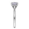 Badia - 14K White Gold Round Solitaire Diamond Engagement Ring - 0.06 ct