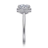 Reece - 14K White Gold Round Bezel Prong Diamond Engagement Ring - 0.11 ct